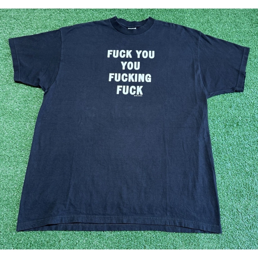 Vintage 1999 F*ck You You F*cking F*ck T-Shirt Size 2XL Rare Metropolis 90s